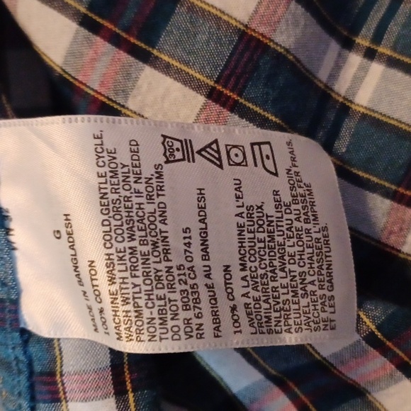 NAUTICA MENS SHORT SLEEVE SHIRT, LARGE, SLIM FIT. GREEN PLAID SEE PIC. - Picture 6 of 7
